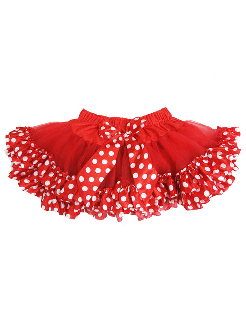 Girls Red White Polka Dot Bow Tutu Skirt 9M-8 - SophiasStyle.com